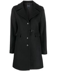 Fay - Jassen ,Zwart ,Enkelrijige Jas - Lyst
