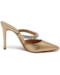 Michael Kors - Jessa Mule Pump Metallic Lederschuhe - Lyst