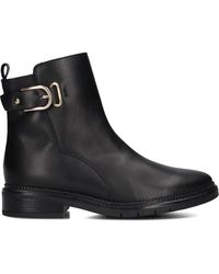 Gabor - Schwarze Leder-Stiefeletten Mit Schnalle - Lyst