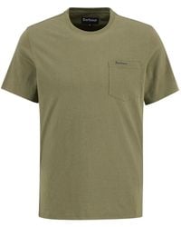Barbour - Tops ,Groen ,Katoen Sports T-Shirt - Lyst