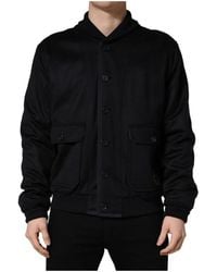 Dolce & Gabbana - Black Cashmere Knitted Button Down Jacket - Lyst