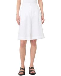 Max Mara - Korte Broeken ,Wit ,Katoen Caravan Bermuda - Lyst