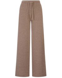 Max Mara - Broeken ,Bruin ,Wol Smm Pietra Gebreide Broek - Lyst