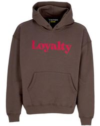 Iuter - Hoodies & Sweatvesten ,Bruin ,Katoen Bruine Hoodie Met Voorzak - Lyst