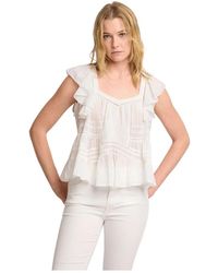 Kocca - Tops ,Wit ,Katoen Chique Top Met Kant - Lyst