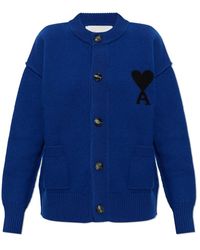 Ami Paris - Ami De Coeur Cardigan - Lyst