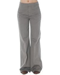 Dondup - Broeken ,Bruin ,Katoen Janice Wide Leg Broeken - Lyst