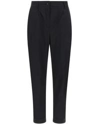 Kiton - Stretch Katoen Poplin Broek - Lyst