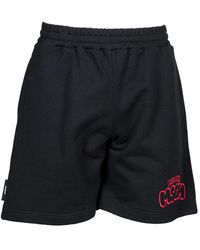 MSGM - Korte Broeken ,Zwart ,Katoen Cocktail Short - Lyst