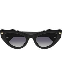 Alexander McQueen - Schwarze sonnenbrille ss23 - stilvolles accessoire für frauen - Lyst