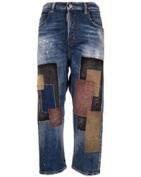 DSquared² - Jeans ,Blauw ,Katoen Straight Jeans - Lyst