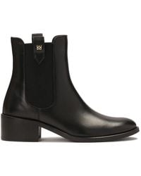 Kazar - Schwarze Slipper Mit Gummizügen Und Schlaufen - Lyst