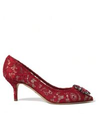 Dolce & Gabbana - Strahlend rote kristall spitzenabsätze - Lyst