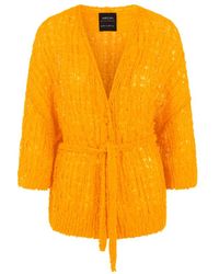 Marc Cain - Truien & Vesten ,Geel ,Katoen Rethink Together Openwork Cardigan - Lyst