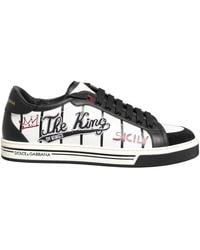 Dolce & Gabbana - Schoenen ,Wit ,Leer Roma Low-Top Sneaker - Lyst