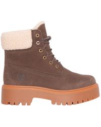 Timberland - Schoenen ,Bruin ,Leer Stone Street Warm Gevoerde Waterdichte Platformlaars - Lyst