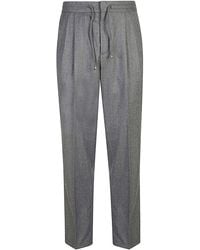 Brunello Cucinelli - Broeken ,Grijs ,Wol Vilten Broek Van Scheerwol - Lyst