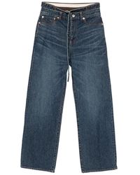 Sacai - Belted Layered-Waist Jeans - Lyst