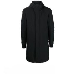 Herno - Jassen ,Zwart ,Zwarte Donsparka Met Gore-Tex - Lyst