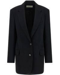 Dries Van Noten - Jassen ,Zwart ,Basti Single-Breasted Crêpe Blazer - Lyst