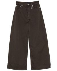 Sportmax - Jeans ,Bruin ,Katoen Siamese Wijde Jeans - Lyst