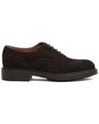Doucal's - Schoenen ,Bruin ,Suède Bruine Suède Zwaluwstaart Oxford Schoenen - Lyst