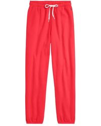Ralph Lauren - Rode Joggingbroek Met Logo - Lyst