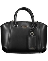 Guess - Schwarze Handtasche Mit Mehreren Fächern - Lyst
