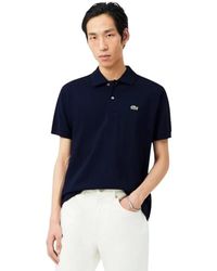 Lacoste - Tops ,Blauw ,Leer Original L.12.12 Slim Fit Polo Shirt - Lyst
