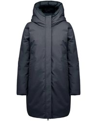Bomboogie - Waterbestendige Twill Parka Met Capuchon - Lyst