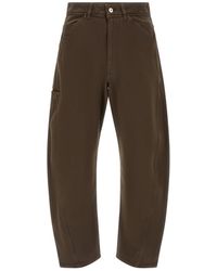 Lemaire - Broeken ,Bruin ,Katoen Twisted Workwear Pants - Lyst
