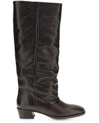P.A.R.O.S.H. - High Leather Boots - Lyst