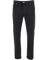 PT Torino - Schwarze Logo Patch Denim Jeans - Lyst
