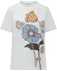 Marni - T-Shirt Met Korte Mouwen - Lyst