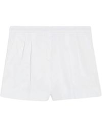 Max Mara - Shorts blancos de algodón elástico - Lyst