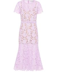 Self-Portrait - Lace Midi Dress - Lyst