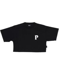 Propaganda - Schwarzes Croptop Tee Mit Pyromantics Logo - Lyst
