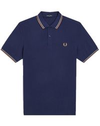 Fred Perry - Tops ,Blauw ,Katoen Slim Fit Twin Tipped Polo - Lyst