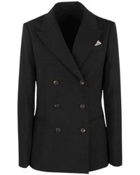 Brunello Cucinelli Double Breasted Jacket - Zwart