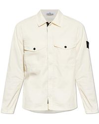 Stone Island - Jas Met Logopatch - Lyst