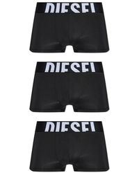 DIESEL - Ondergoed ,Zwart ,Katoen Driepak Boxershorts Damien - Lyst