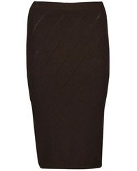 Prada - Rokken ,Bruin ,Wol Wollen Rok - Lyst