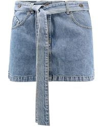 The Attico - Denim Shorts - Lyst