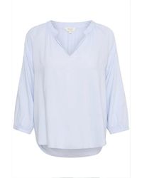 Part Two - Overhemden ,Blauw ,Heather Print V-Hals Blouse - Lyst