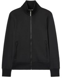 Palm Angels - Zwarte Zip Sweater Met Rolkraag - Lyst