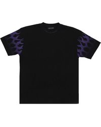 Vision Of Super - Racing flames tee schwarz/lila - Lyst