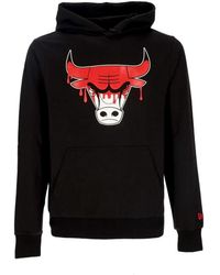 KTZ - Lichtgewicht Herenhoodie Nba Drip Logo-Hoodie Chibul Zwart/Voordeur Rood - Lyst