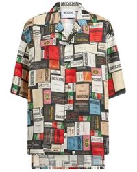Moschino - Overhemden ,Veelkleurig ,Gedrukte Zijden Blouse - Lyst