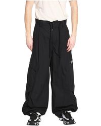 Dolce & Gabbana - Broeken ,Zwart ,Katoen Logo-Plaque Cargo Broek - Lyst