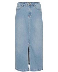 Cream - Rokken ,Blauw ,Denim Denim Rok Beaverly Lichtblauw - Lyst